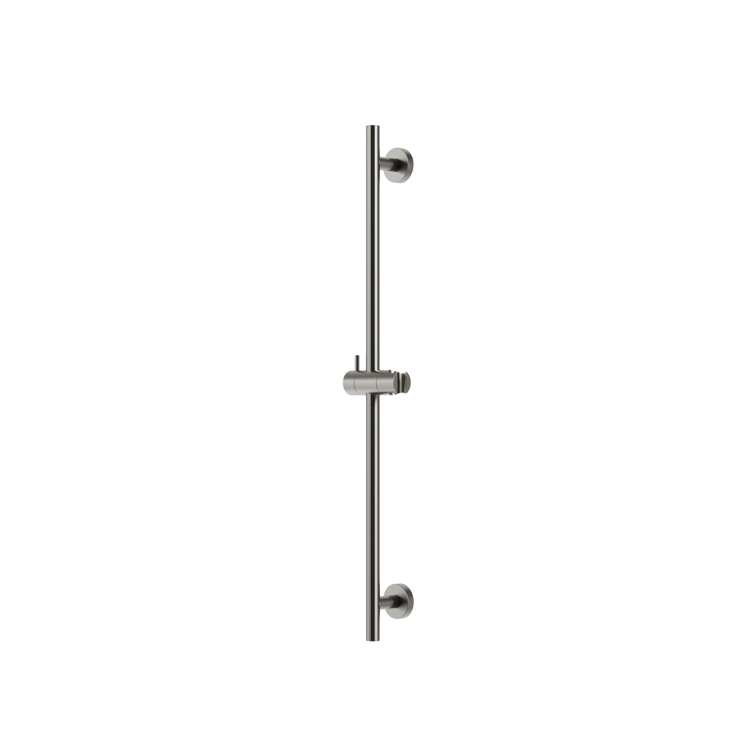 Round Shower Rail with Round Flanges – Brushed Nickel PVD