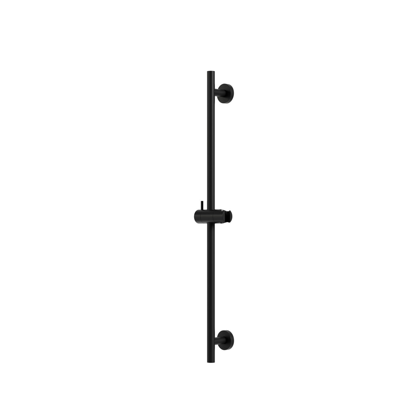Round Shower Rail with Round Flanges – Electro Black
