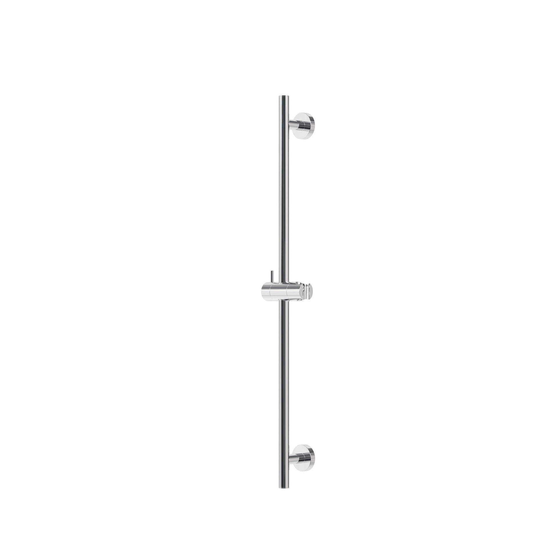 Round Shower Rail with Round Flanges – Polished Chrome