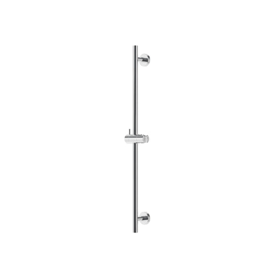 Round Shower Rail with Round Flanges – Polished Chrome