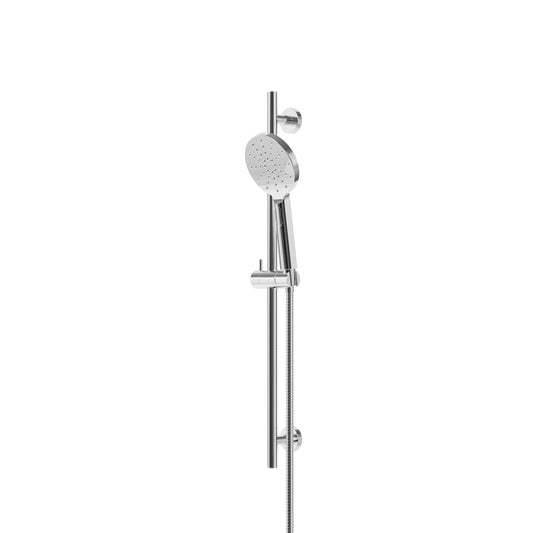 Complete Round Shower Rail with 3-Function Handshower – Polished Chrome