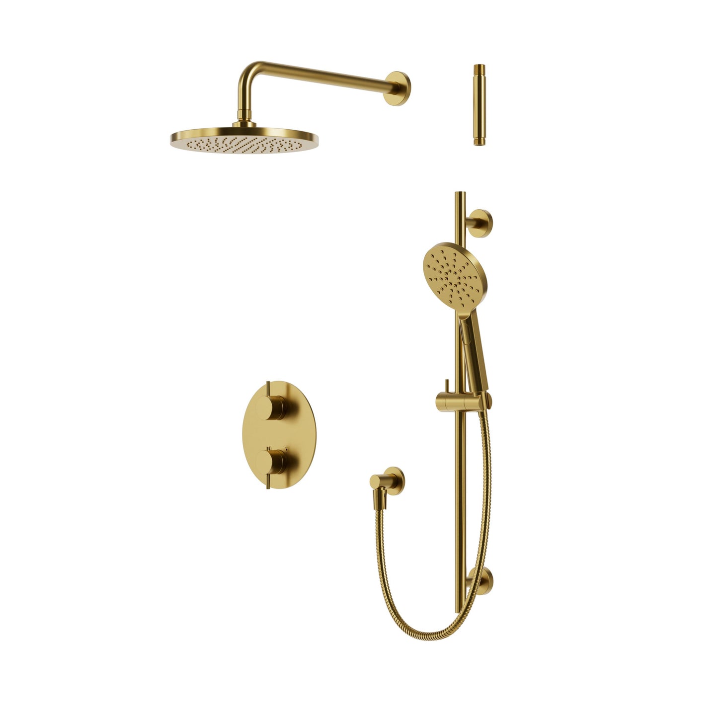 Umix Thermostatic Shower Trim Kit – Round 2-way Non-shared (G) – Sunset PVD