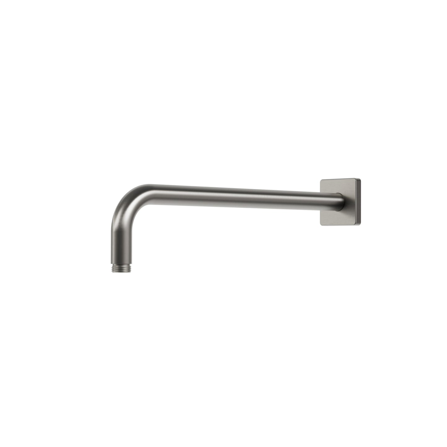 15" Wall Shower Arm with Square Flange – Brushed Nickel PVD
