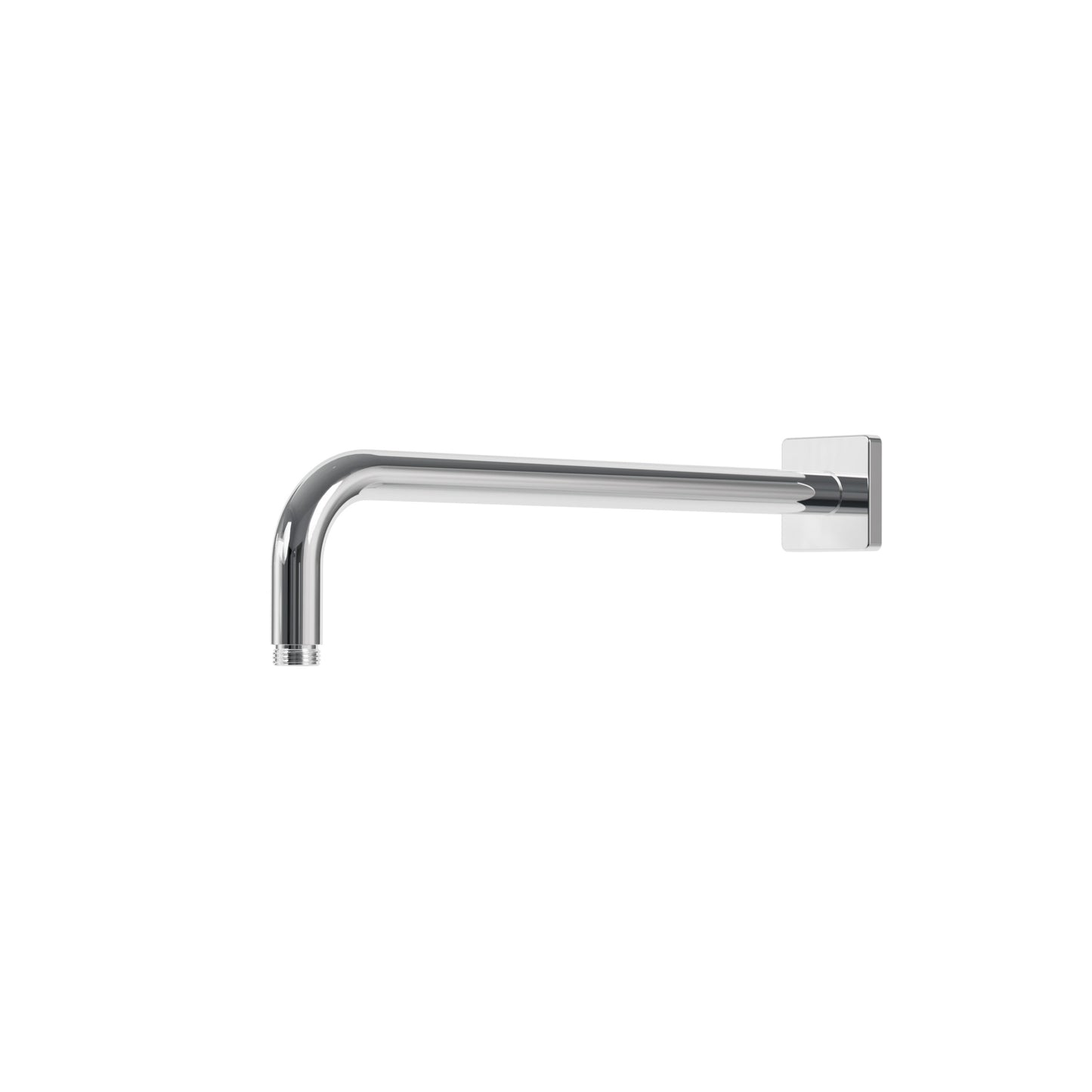 15" Wall Shower Arm with Square Flange – Polished Chrome