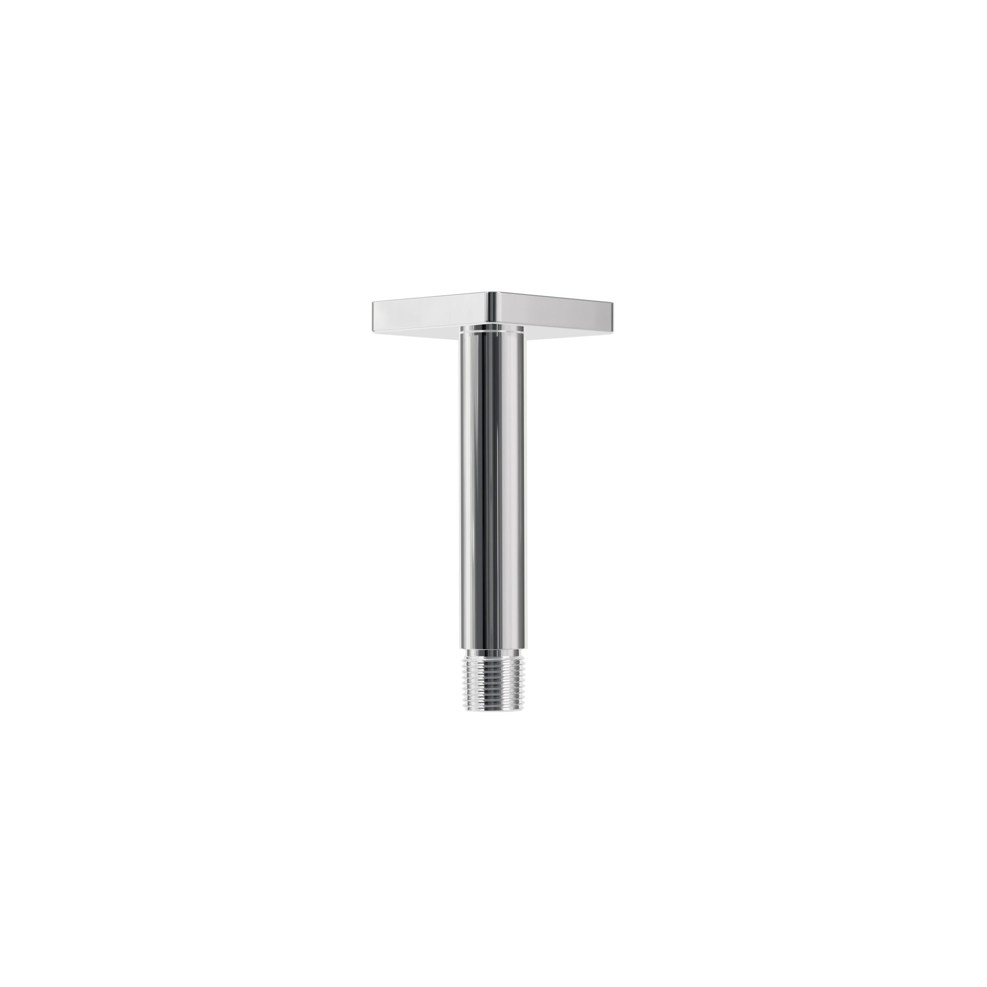 4" Ceiling Shower Arm with Square Flange – Polished Chrome