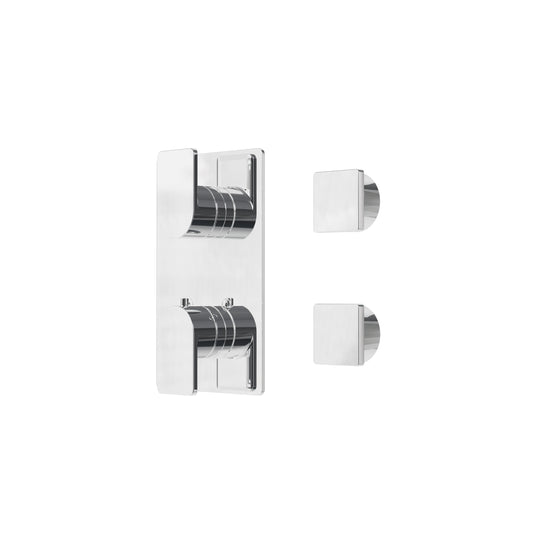 Square Shower Trim – 2-way Non-shared – Polished Chrome