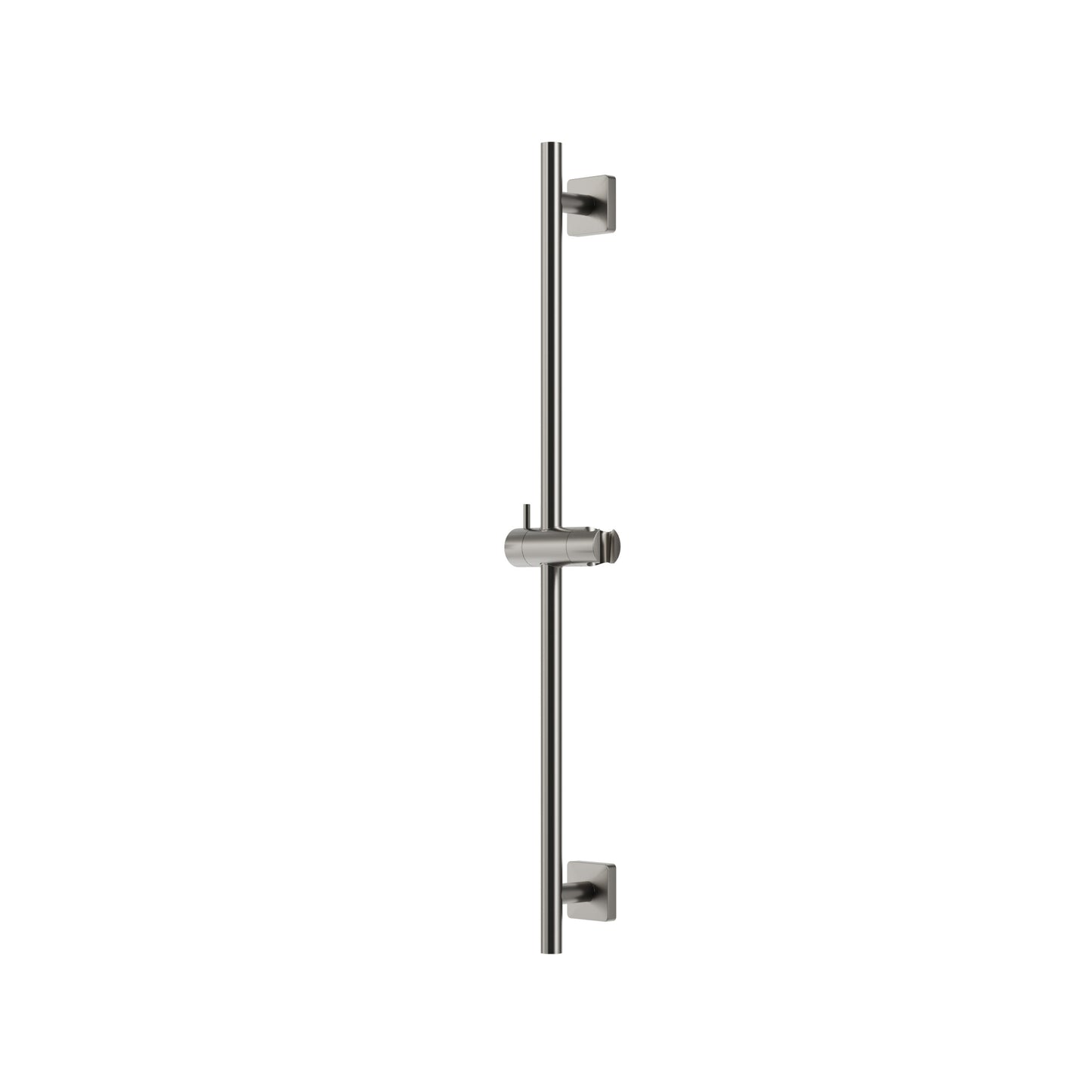 Round Shower Rail with Square Flanges – Brushed Nickel PVD