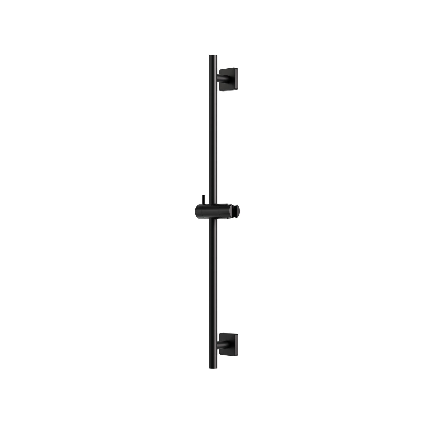 Round Shower Rail with Square Flanges – Electro Black