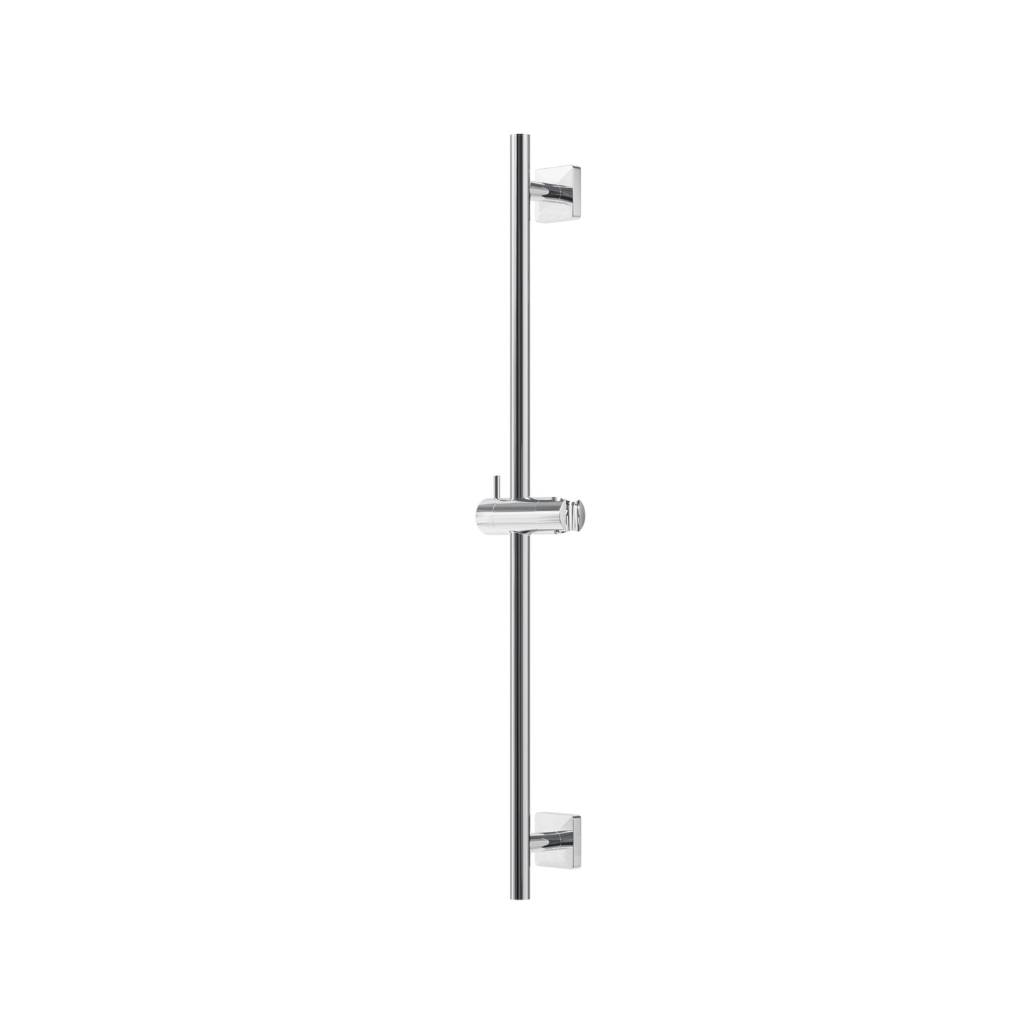 Round Shower Rail with Square Flanges – Polished Chrome
