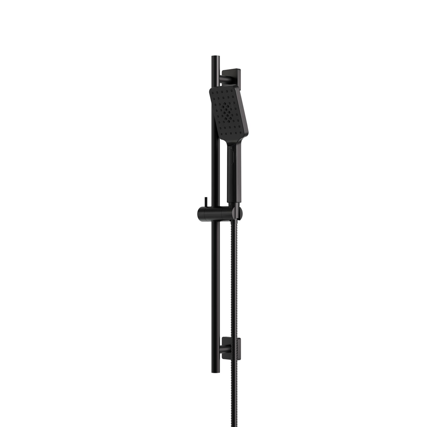 Complete Square Shower Rail with 3-Function Handshower – Electro Black