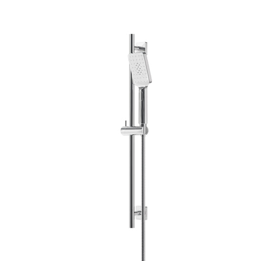 Complete Square Shower Rail with 3-Function Handshower – Polished Chrome
