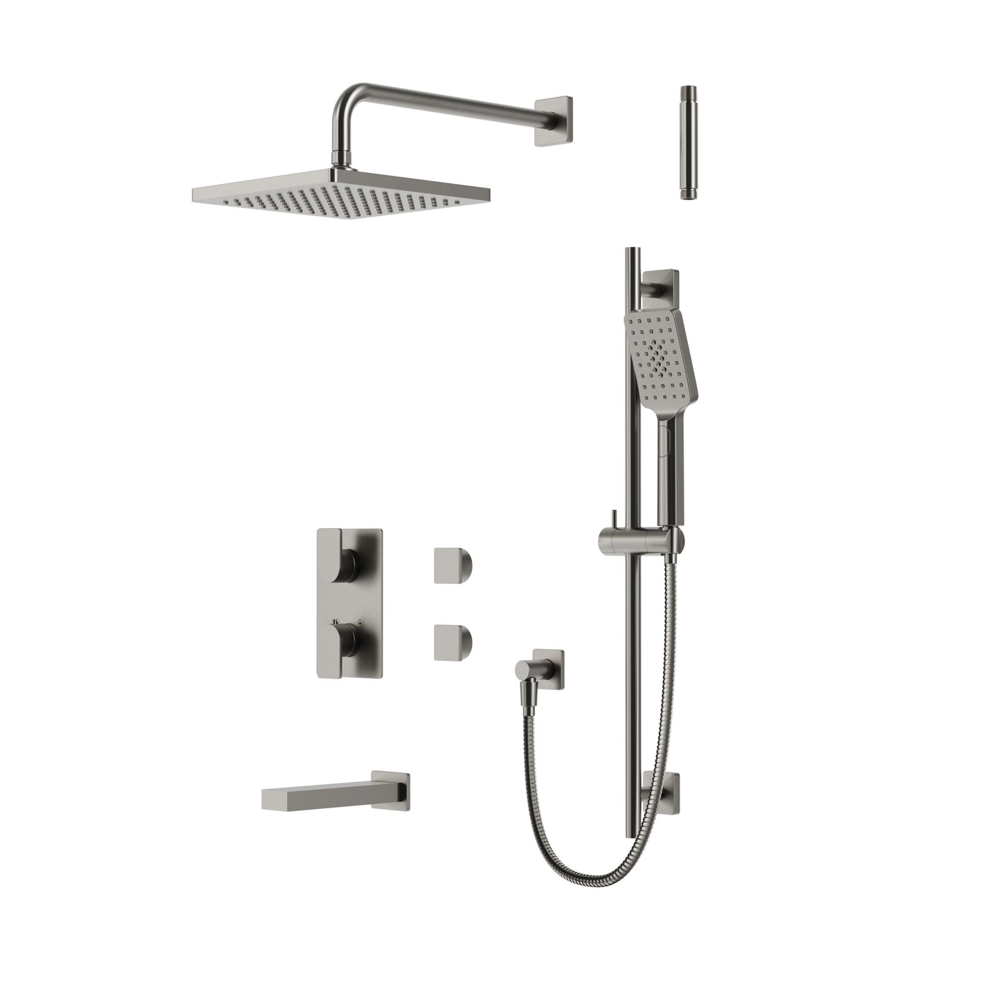 Square Thermostatic Shower Trim Kit – 3-way Non-shared (G)