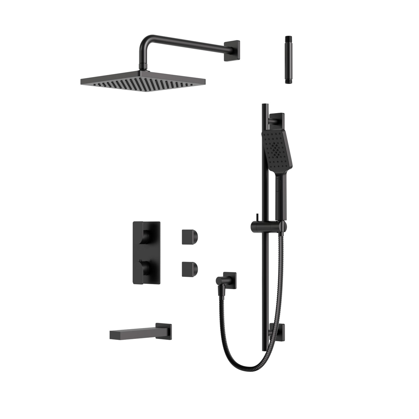 Square Thermostatic Shower Trim Kit – 3-way Non-shared (G)