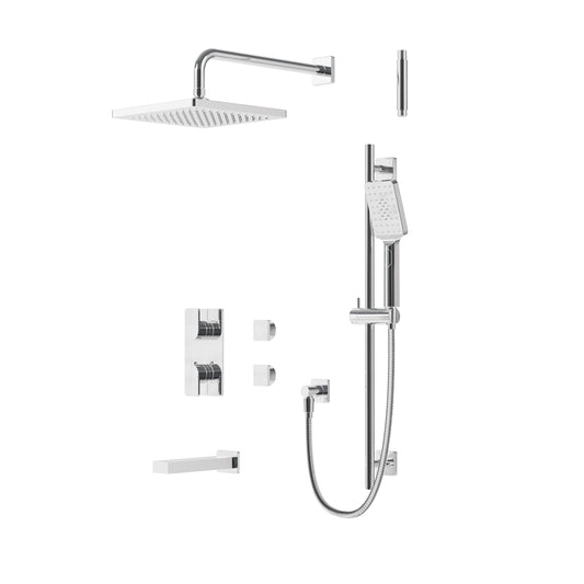 Square Thermostatic Shower Trim Kit – 3-way Non-shared (G)