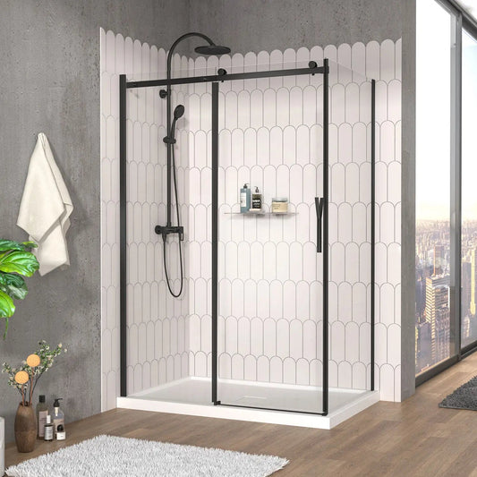 Vaia Shower Door 60" x 32" Corner Wall, Wall Left, Door Left