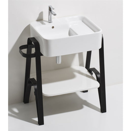 Hop Floormount Console 60 – White Matt Frame