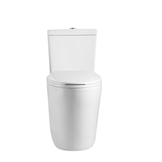 Prague 4.1/6L Dual Flush Elongated One-Piece Toilet – White